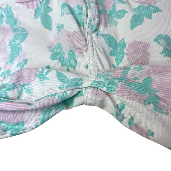 Vintage Y2K Pepe Jeans Capris in Pastel Floral Print Low Rise Sz 28 - Picture 4 of 11